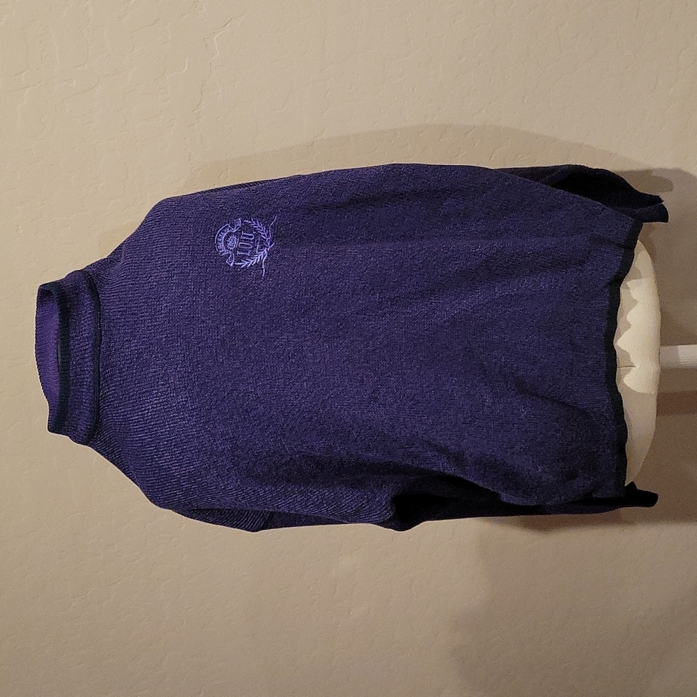 Vintage I.O.U Mock Sweater embroidered logo Hip Hop